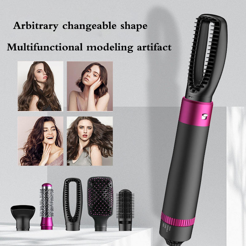 New Arrival 5-In-1 Multifunctional Household Hair Care Styling Comb Electric Hot Air Hair Dryer Straightener Curler Concentrator