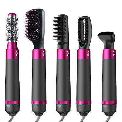 New Arrival 5-In-1 Multifunctional Household Hair Care Styling Comb Electric Hot Air Hair Dryer Straightener Curler Concentrator