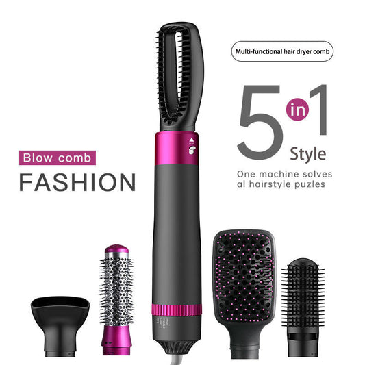 New Arrival 5-In-1 Multifunctional Household Hair Care Styling Comb Electric Hot Air Hair Dryer Straightener Curler Concentrator