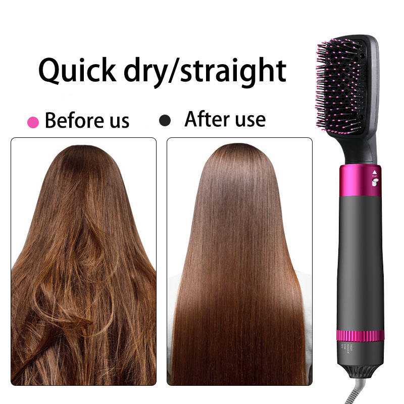 New Arrival 5-In-1 Multifunctional Household Hair Care Styling Comb Electric Hot Air Hair Dryer Straightener Curler Concentrator